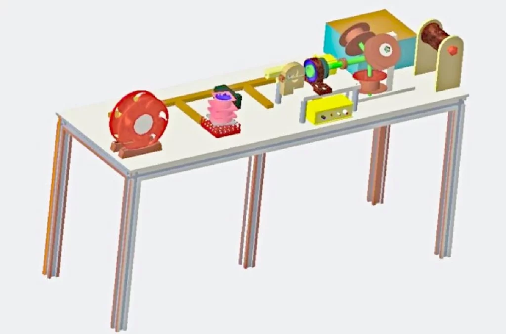 CAD model for production setup for CFRP. Image via Nature.