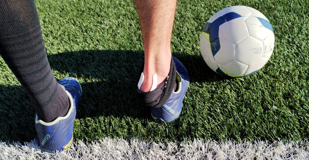 3D printed orthosis supporting the heel during sports. Photo via Recreus.