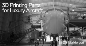 3D printing parts for luxury aircrafts. Photo via Markforged.