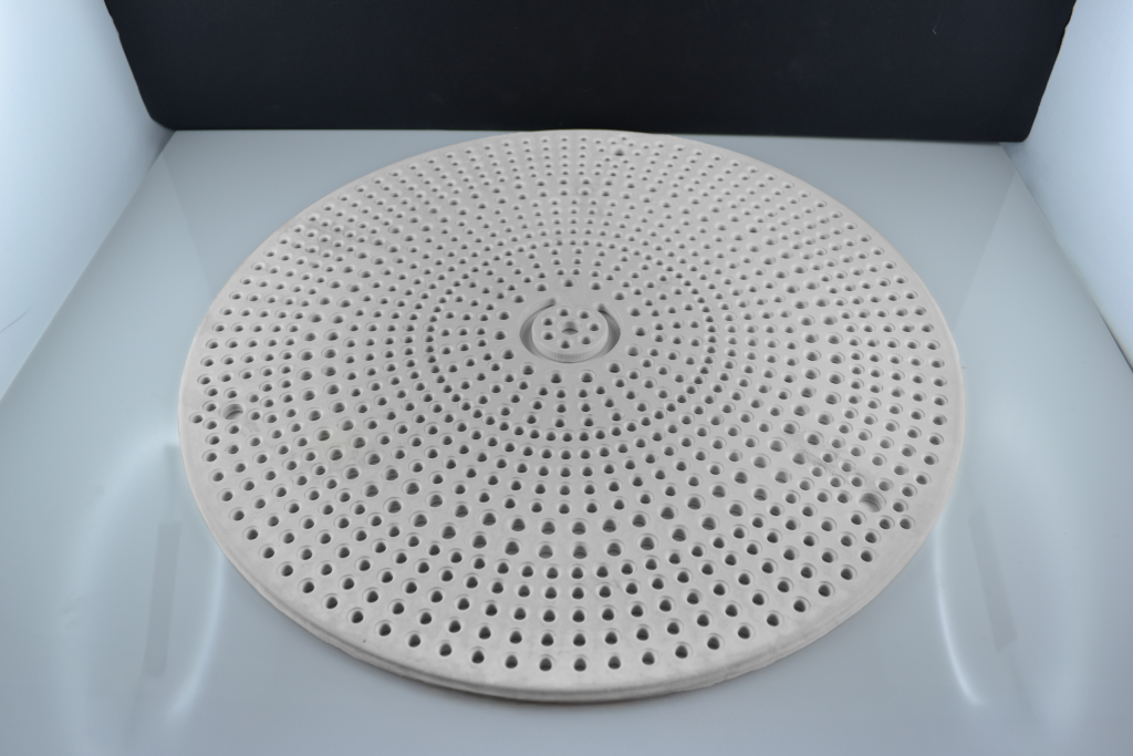 Electrostatic Chuck for semiconductors. Photo via 3DCeram.