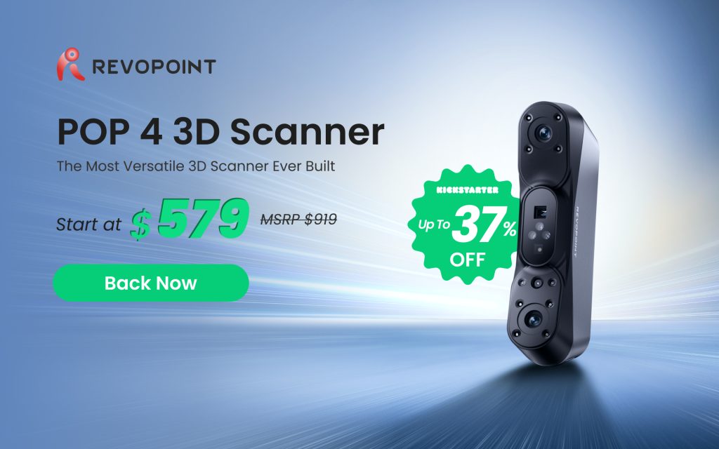 The Revopoint POP 4 3D scanner available for $579 on Kickstarter. Image via Revopoint.