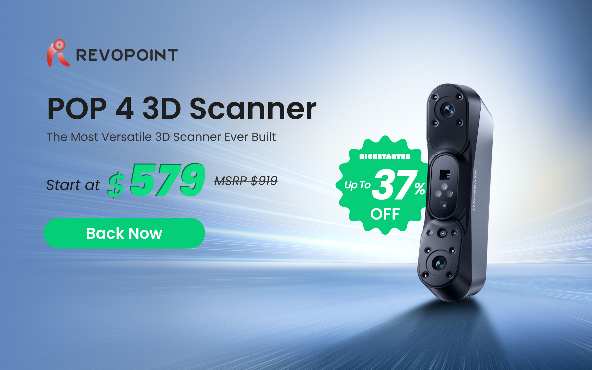 The New All Rounder Revopoint POP 4 3D Scanner Now on Kickstarter: Technical Specifications and Pricing