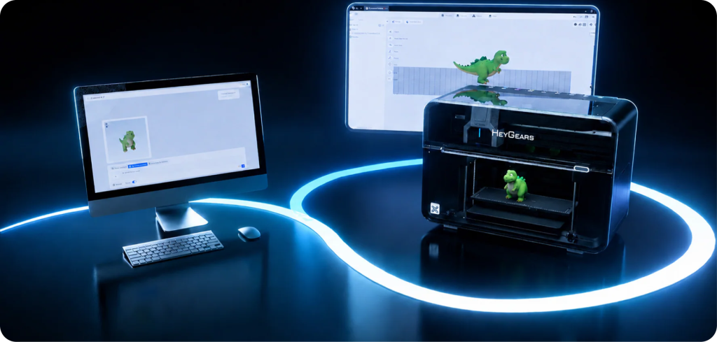 The HeyGears G1 Series desktop full-color 3D and UV printer. Image via HeyGears.