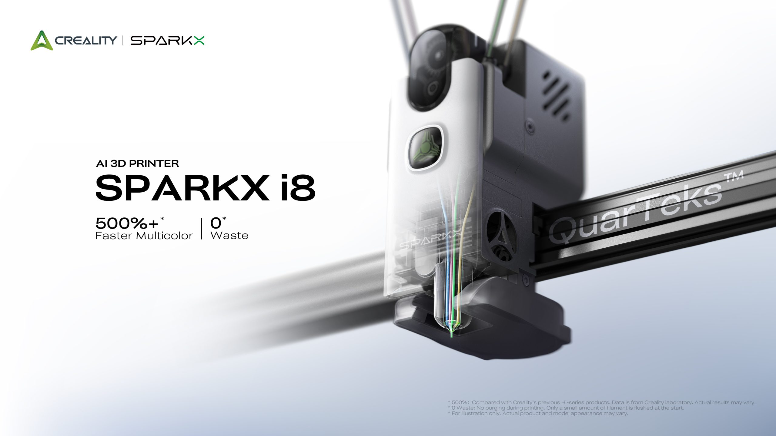 Creality Crowdfunds SPARKX i8 Four-Channel Multi-Color 3D Printer