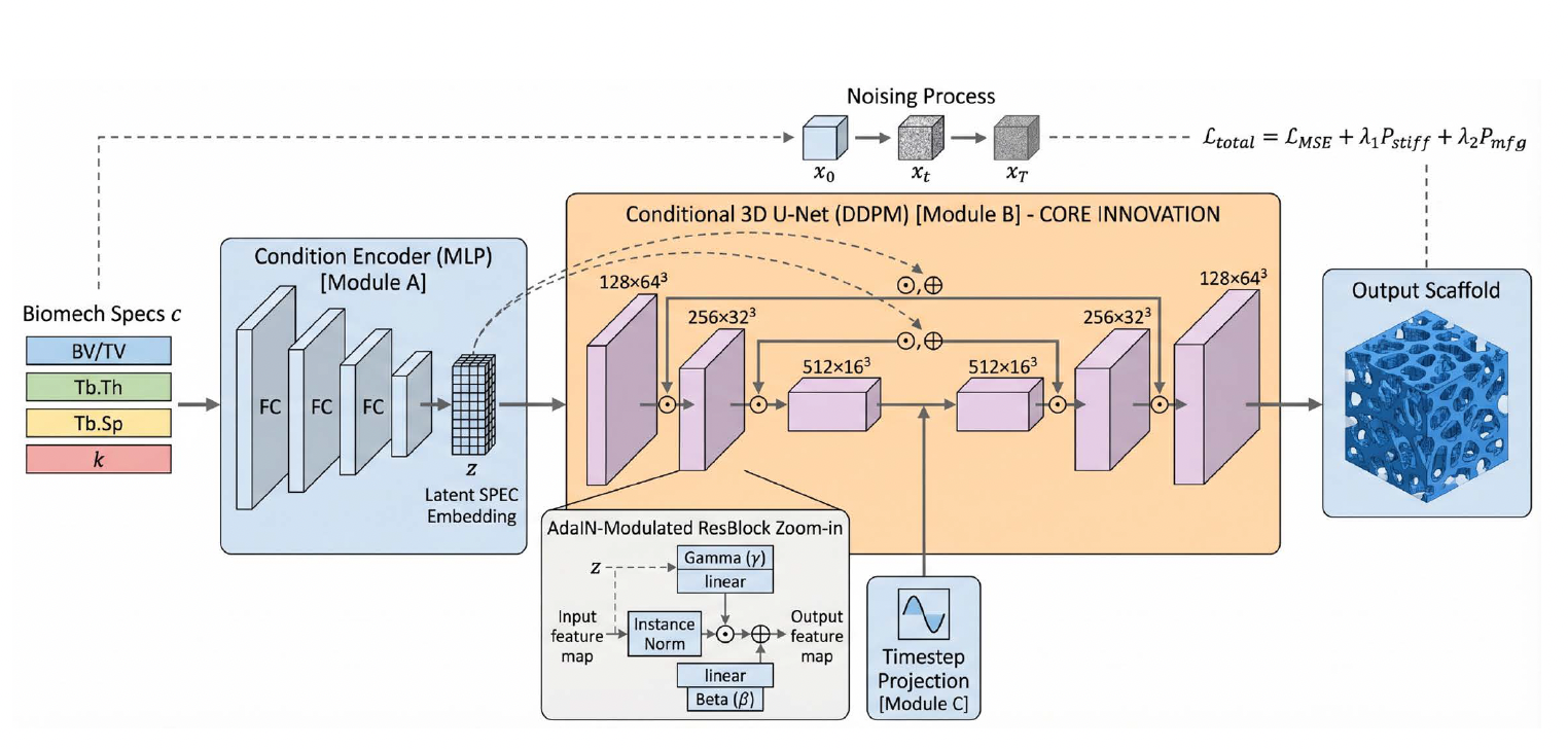 AI Model Designs 3D Printed Bone Scaffolds in 12 Seconds